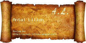 Antal Lilian névjegykártya